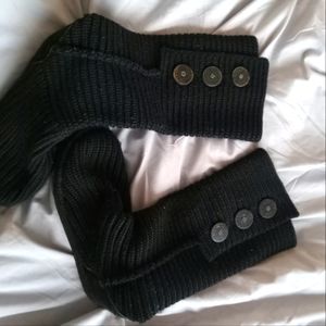Ugg black sweater knit boots vguc